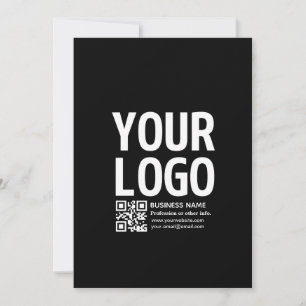 Ihr Logo mit editierbarem QR-Code und Text Feiertagskarte
