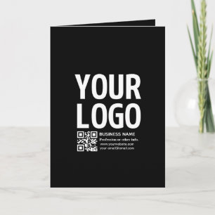 Ihr Logo mit editierbarem QR-Code und Text Feiertagskarte