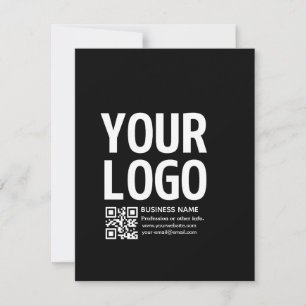 Ihr Logo mit editierbarem QR-Code und Text Feiertagskarte