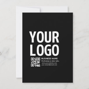 Ihr Logo mit editierbarem QR-Code und Text Feiertagskarte