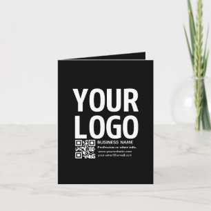 Ihr Logo mit editierbarem QR-Code und Text Feiertagskarte