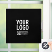 Ihr Logo mit editierbarem QR-Code und Text Fensteraufkleber (Zuhause)