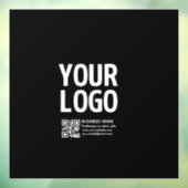 Ihr Logo mit editierbarem QR-Code und Text Fensteraufkleber (Blatt 3)