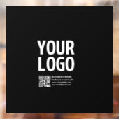 Ihr Logo mit editierbarem QR-Code und Text Fensteraufkleber (Blatt 2)
