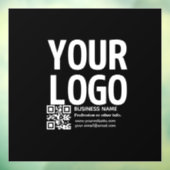 Ihr Logo mit editierbarem QR-Code und Text Fensteraufkleber (Blatt 3)