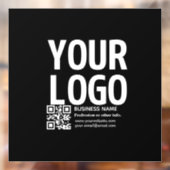 Ihr Logo mit editierbarem QR-Code und Text Fensteraufkleber (Blatt 2)