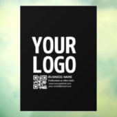Ihr Logo mit editierbarem QR-Code und Text Fensteraufkleber (Blatt 3)