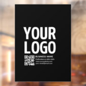 Ihr Logo mit editierbarem QR-Code und Text Fensteraufkleber (Blatt 2)
