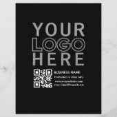 Ihr Logo mit editierbarem QR-Code und Text Flyer (Hinten)