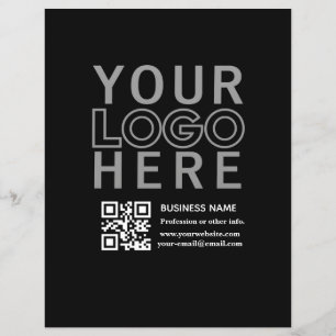 Ihr Logo mit editierbarem QR-Code und Text Flyer