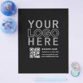 Ihr Logo mit editierbarem QR-Code und Text Flyer (Einzeln)