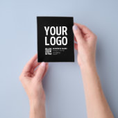 Ihr Logo mit editierbarem QR-Code und Text Flyer (Gruppe)