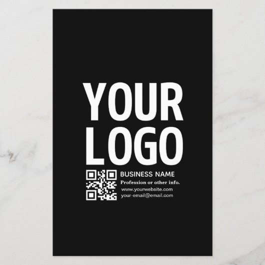 Ihr Logo mit editierbarem QR-Code und Text Flyer (Vorne)
