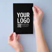 Ihr Logo mit editierbarem QR-Code und Text Flyer (Handgriff)