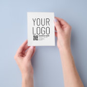 Ihr Logo mit editierbarem QR-Code und Text Flyer (Gruppe)