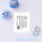Ihr Logo mit editierbarem QR-Code und Text Flyer (Einzeln)