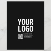 Ihr Logo mit editierbarem QR-Code und Text Flyer (Hinten)