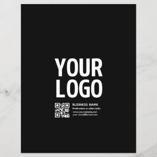 Ihr Logo mit editierbarem QR-Code und Text Flyer
