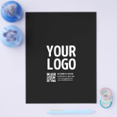 Ihr Logo mit editierbarem QR-Code und Text Flyer (Einzeln)