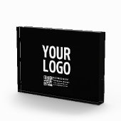 Ihr Logo mit editierbarem QR-Code und Text Fotoblock (Rechts)