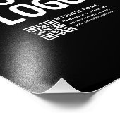 Ihr Logo mit editierbarem QR-Code und Text Fotodruck (Ecke)