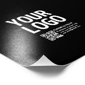 Ihr Logo mit editierbarem QR-Code und Text Fotodruck (Ecke)