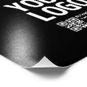 Ihr Logo mit editierbarem QR-Code und Text Fotodruck (Ecke)