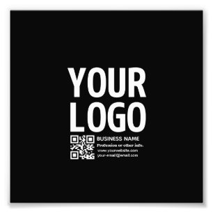 Ihr Logo mit editierbarem QR-Code und Text Fotodruck