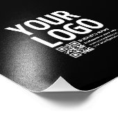 Ihr Logo mit editierbarem QR-Code und Text Fotodruck (Ecke)