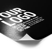 Ihr Logo mit editierbarem QR-Code und Text Fotodruck (Ecke)