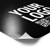 Ihr Logo mit editierbarem QR-Code und Text Fotodruck (Ecke)