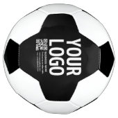 Ihr Logo mit editierbarem QR-Code und Text Fußball (Gedreht)