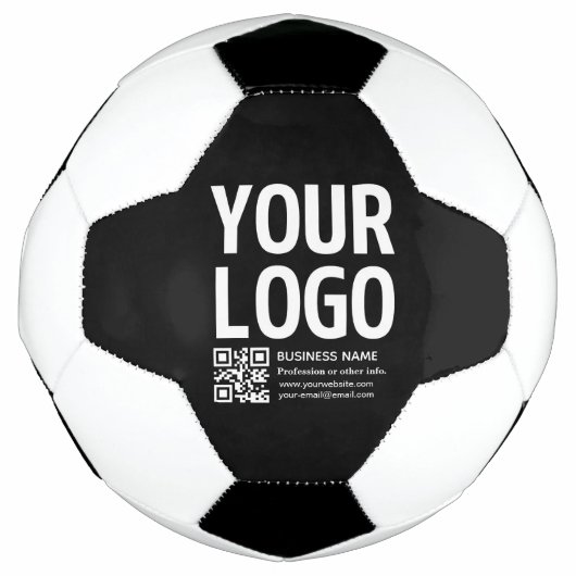 Ihr Logo mit editierbarem QR-Code und Text Fußball (Vorderseite)