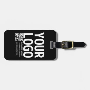 Ihr Logo mit editierbarem QR-Code und Text Gepäckanhänger