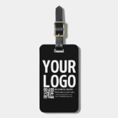 Ihr Logo mit editierbarem QR-Code und Text Gepäckanhänger (Vorderseite vertikal)