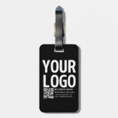 Ihr Logo mit editierbarem QR-Code und Text Gepäckanhänger (Rückseite vertikal)