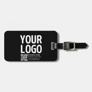 Ihr Logo mit editierbarem QR-Code und Text Gepäckanhänger