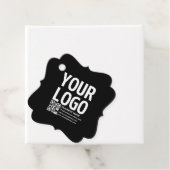 Ihr Logo mit editierbarem QR-Code und Text Geschenkanhänger (Beispiel)