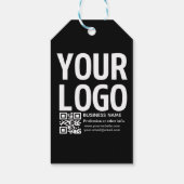 Ihr Logo mit editierbarem QR-Code und Text Geschenkanhänger (Rückseite)