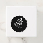 Ihr Logo mit editierbarem QR-Code und Text Geschenkanhänger (Beispiel)