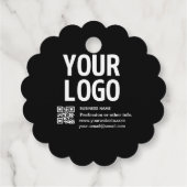 Ihr Logo mit editierbarem QR-Code und Text Geschenkanhänger (Rückseite)