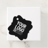 Ihr Logo mit editierbarem QR-Code und Text Geschenkanhänger (Beispiel)