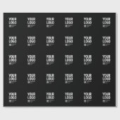 Ihr Logo mit editierbarem QR-Code und Text Geschenkpapier (Flach)