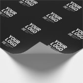 Ihr Logo mit editierbarem QR-Code und Text Geschenkpapier (Ecke)