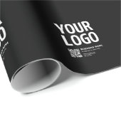 Ihr Logo mit editierbarem QR-Code und Text Geschenkpapier (Rolleneckpunkt)