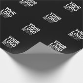 Ihr Logo mit editierbarem QR-Code und Text Geschenkpapier (Ecke)