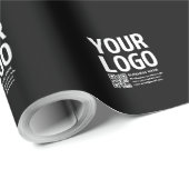 Ihr Logo mit editierbarem QR-Code und Text Geschenkpapier (Rolleneckpunkt)