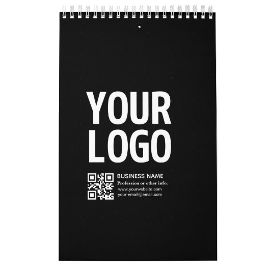 Ihr Logo mit editierbarem QR-Code und Text Kalender (Titelbild)