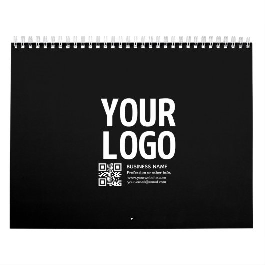 Ihr Logo mit editierbarem QR-Code und Text Kalender (Titelbild)