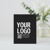 Ihr Logo mit editierbarem QR-Code und Text Karte (Stehend Vorderseite)